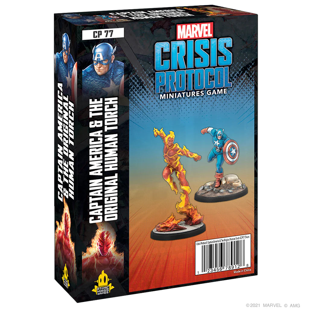 Marvel Crisis Protocol Captain America & The Original Human Torch (7832794267810)