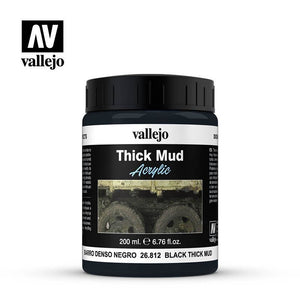 Vallejo Black Thick Mud 200ml (5914725253282)