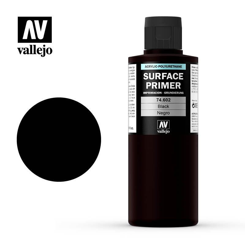 Vallejo Surface Primer: Black (200ml) (6781784752290)